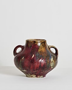 Oxblood Handled Vase