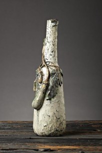 Monumental Eggplant Bottle Form Vase