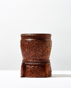 Carved Wooden Vase