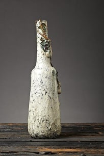 Monumental Eggplant Bottle Form Vase