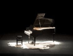 Tatiana Blass Metade da fala no ch&atilde;o - Piano surdo, 2010