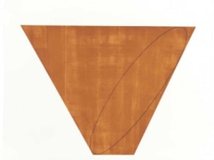Robert Mangold, born 1937,  III, from Attic Series I (I-V) 1990-1991, Aquatint and Etching on Somerset Satin paper, H 32" x W 36", Signed Lower Right in Pencil