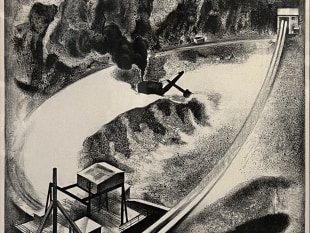 Louis Lozowick, Open Mine, 1937