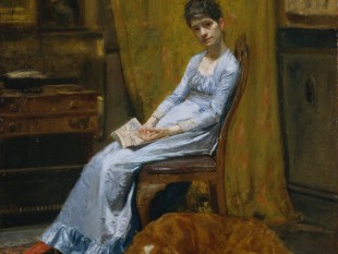 The Artist's Wife and His Setter Dog, ca. 1884–89