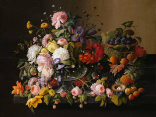 Still Life: Flowers and Fruit, 1850–55