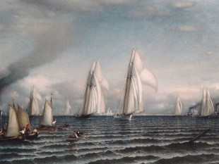 Finish—First International Race for America's Cup, 1870