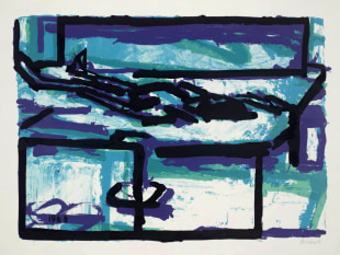 Frank Auerbach, Reclining Figure 1, 1966