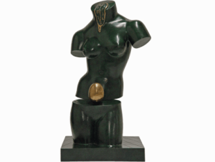 Space Venus, 1977 / 1984, Bronze, Green Patina, H 25" x W 13" x D 14", Signed ‘Dalí’ on the Base