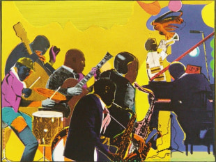Romare Bearden, Out Chorus, Screenprint in Colors, 1978-79