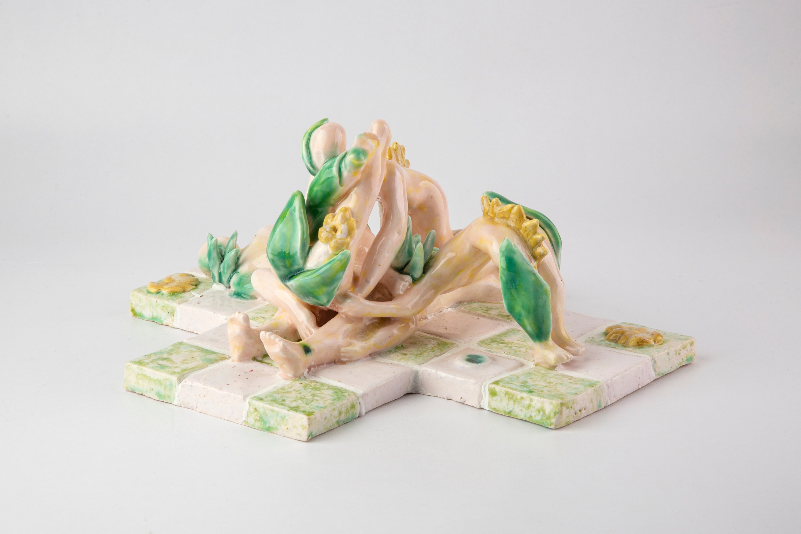 Dorsa Asadi, The Orgy, ceramic, side view, 2022