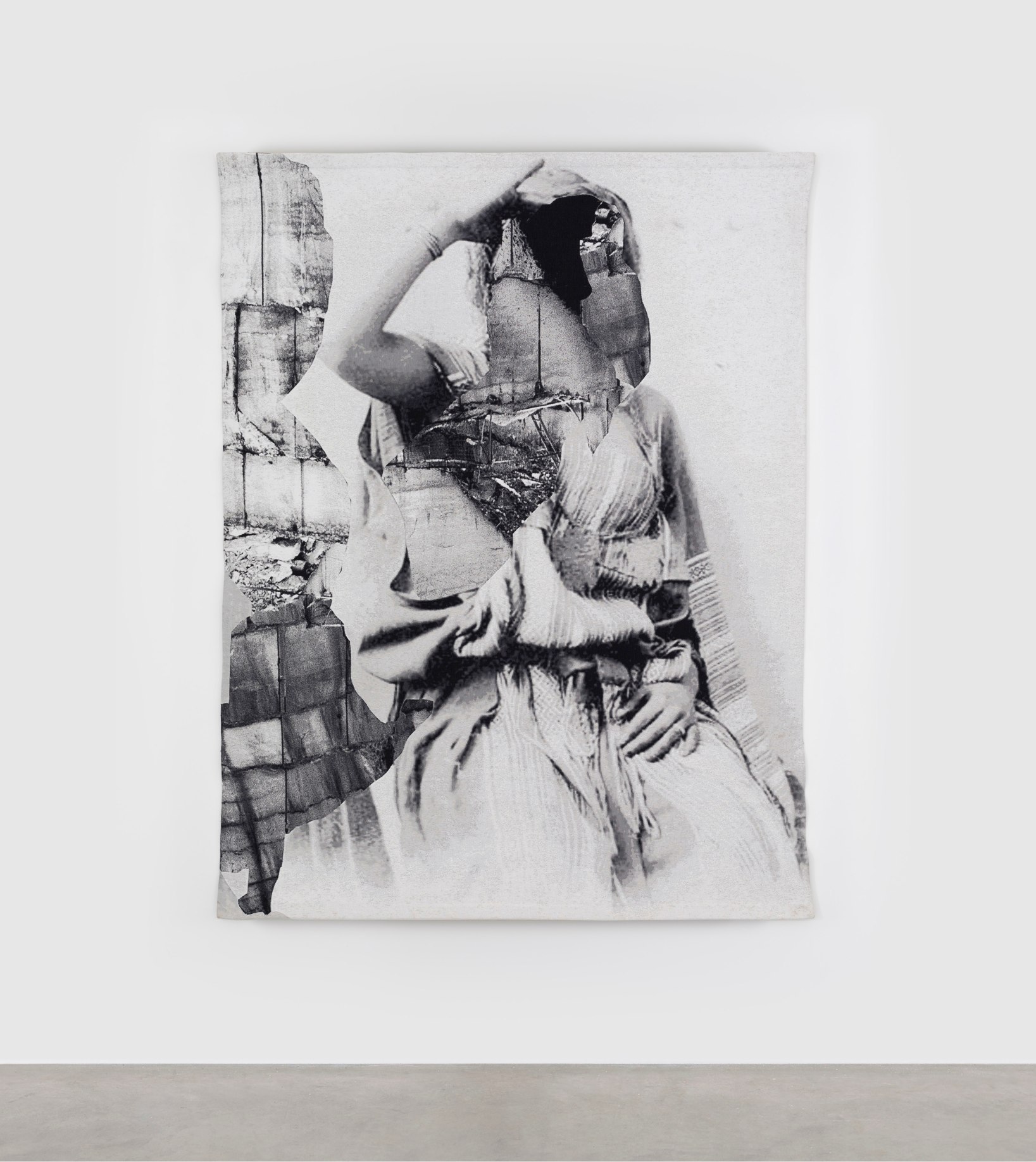 Ailbhe N&iacute; Bhriain, The Muses I, 2018, jacquard tapestry, wool, cotton, 83.5 x 65 in, courtesy the artist and Kerlin Gallery