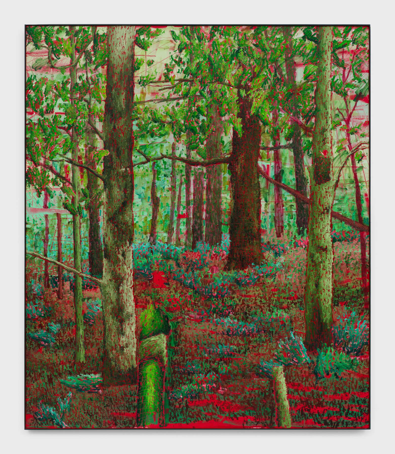 Ross Caliendo, Never Always, 2023. Oil and acrylic on canvas with wood frame, 78 x 66.75 inches. Courtesy of Ross + Kramer Gallery, New York