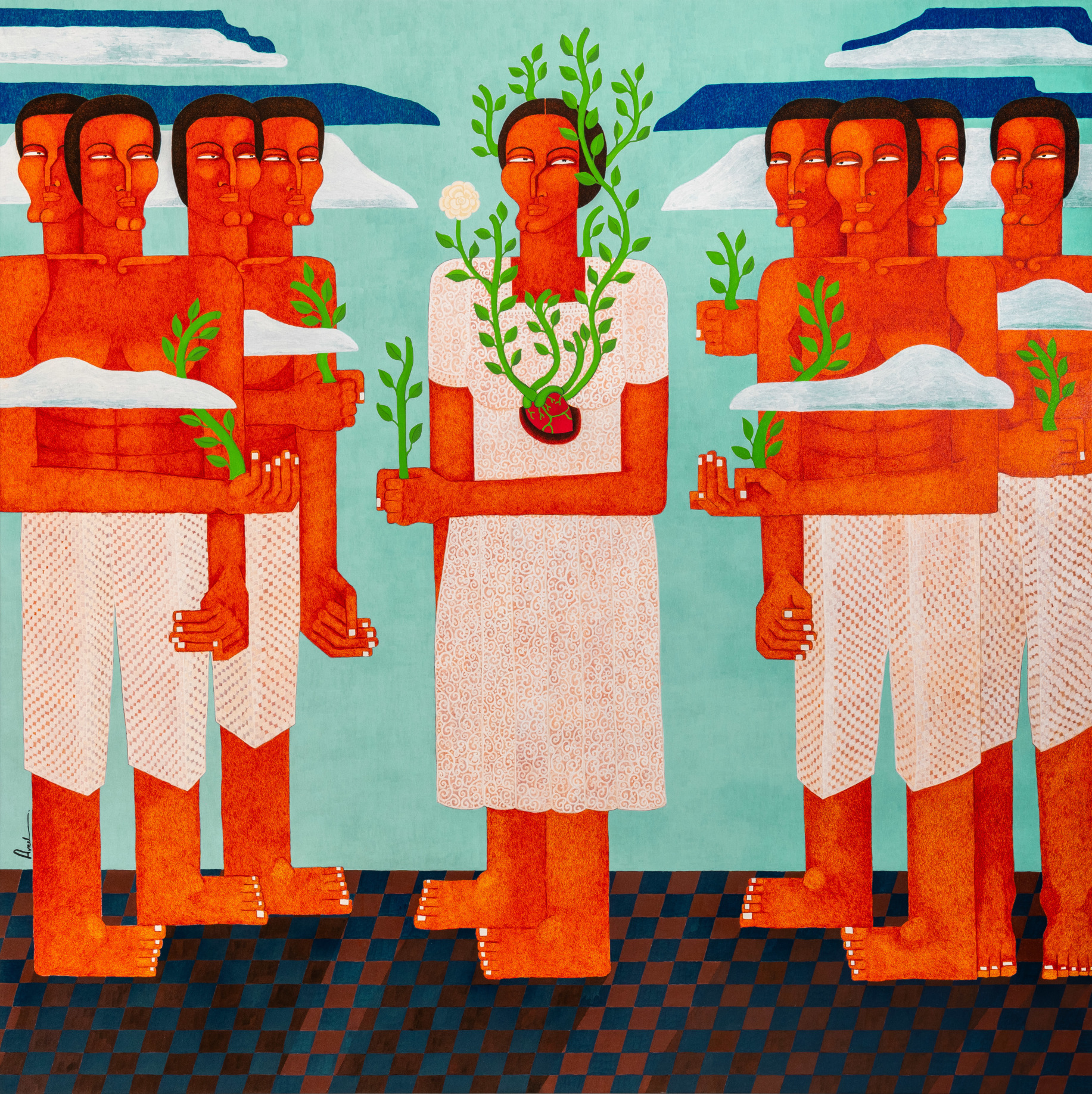 Amel Bashier, Ward El Juri, 2024, Courtesy the artist and Addis Fine Art