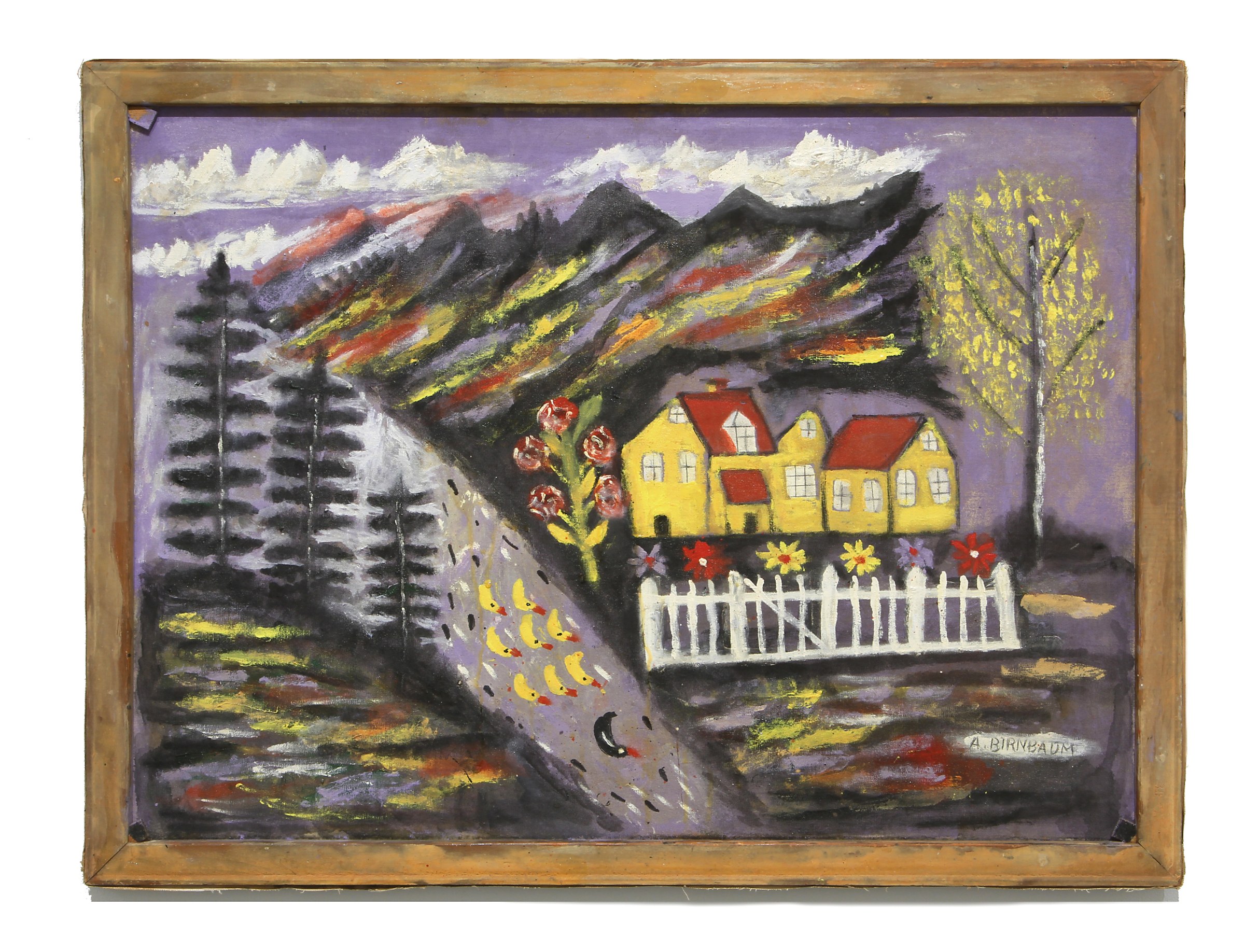 Aaron Birnbaum,&nbsp;&nbsp;Untitled &ndash; Landscape,&nbsp; 1988. Acrylic, varnish, canvas, back of found painting, 30 x 40 in, 76.2 x 101.6 cm. Courtesy Kerry Schuss, New York.