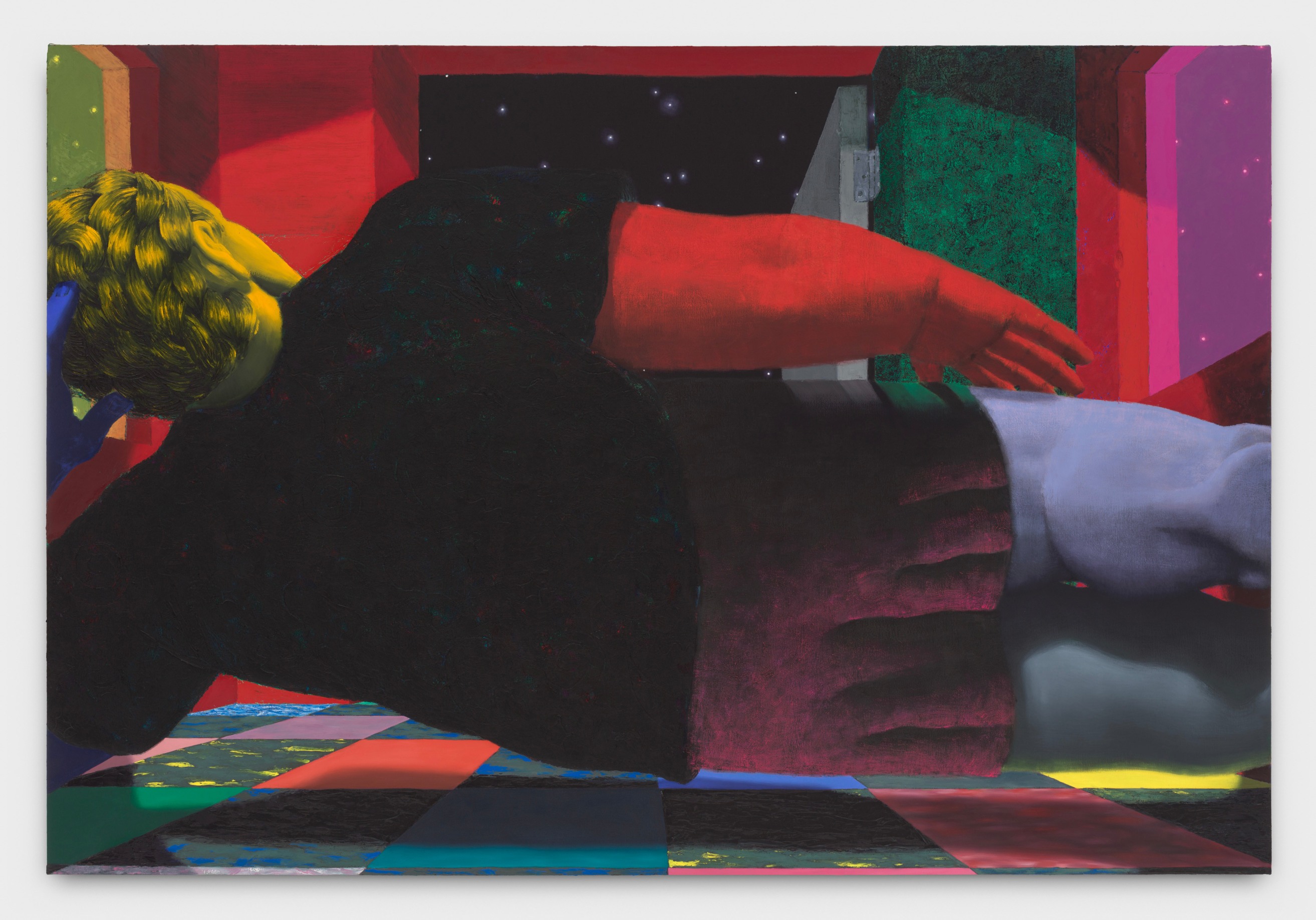 &nbsp;, Jordan Kasey, The Door, 2020. Oil on canvas, 78 x 115 inches. Courtesy of the artist and Nicelle Beauchene Gallery, New York