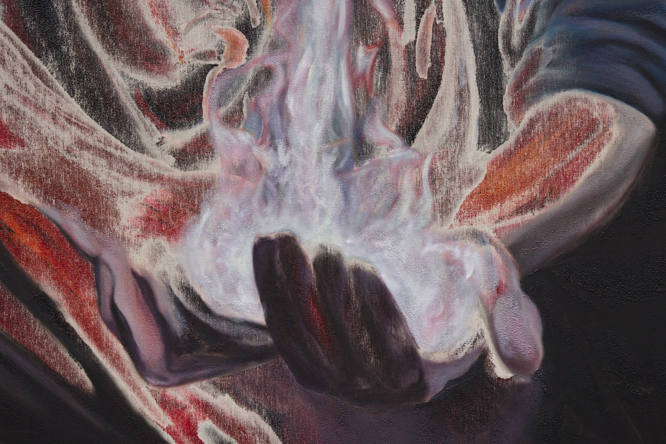 Michael Ho, Total Eclipse&nbsp;(detail), 2024, oil and acrylic on canvas, 180 &times; 220 cm,&nbsp;Courtesy of the Artist and Gallery Vacancy, Shanghai.&nbsp;