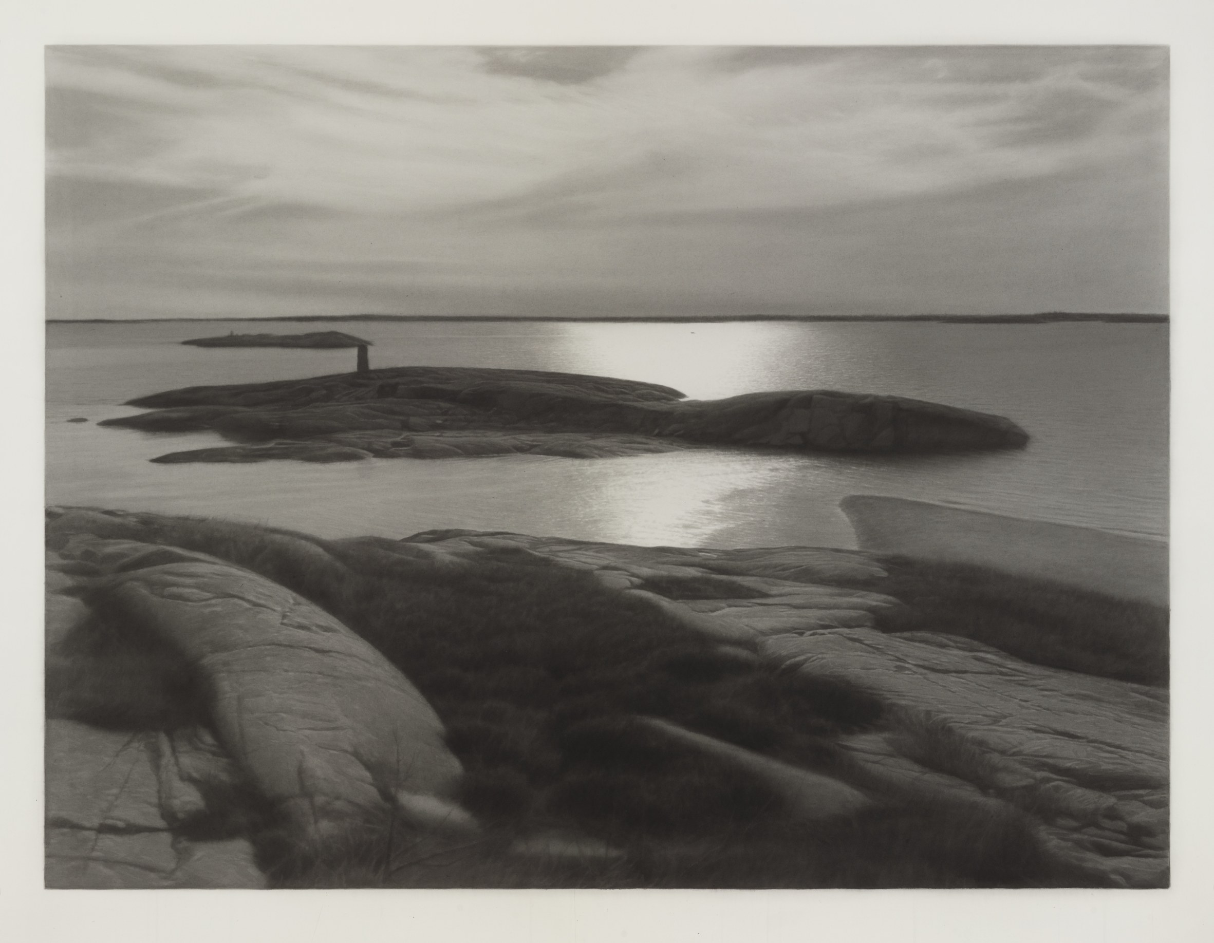 Gunnel W&aring;hlstrand, The Islets / Vattenholmarna, 2018, ink on paper, 59 1/8 x 74 1/8 in, photography by Jean-Baptiste B&eacute;ranger, courtesy the artist and Andr&eacute;hn-Schiptjenko, Stockholm, Paris
