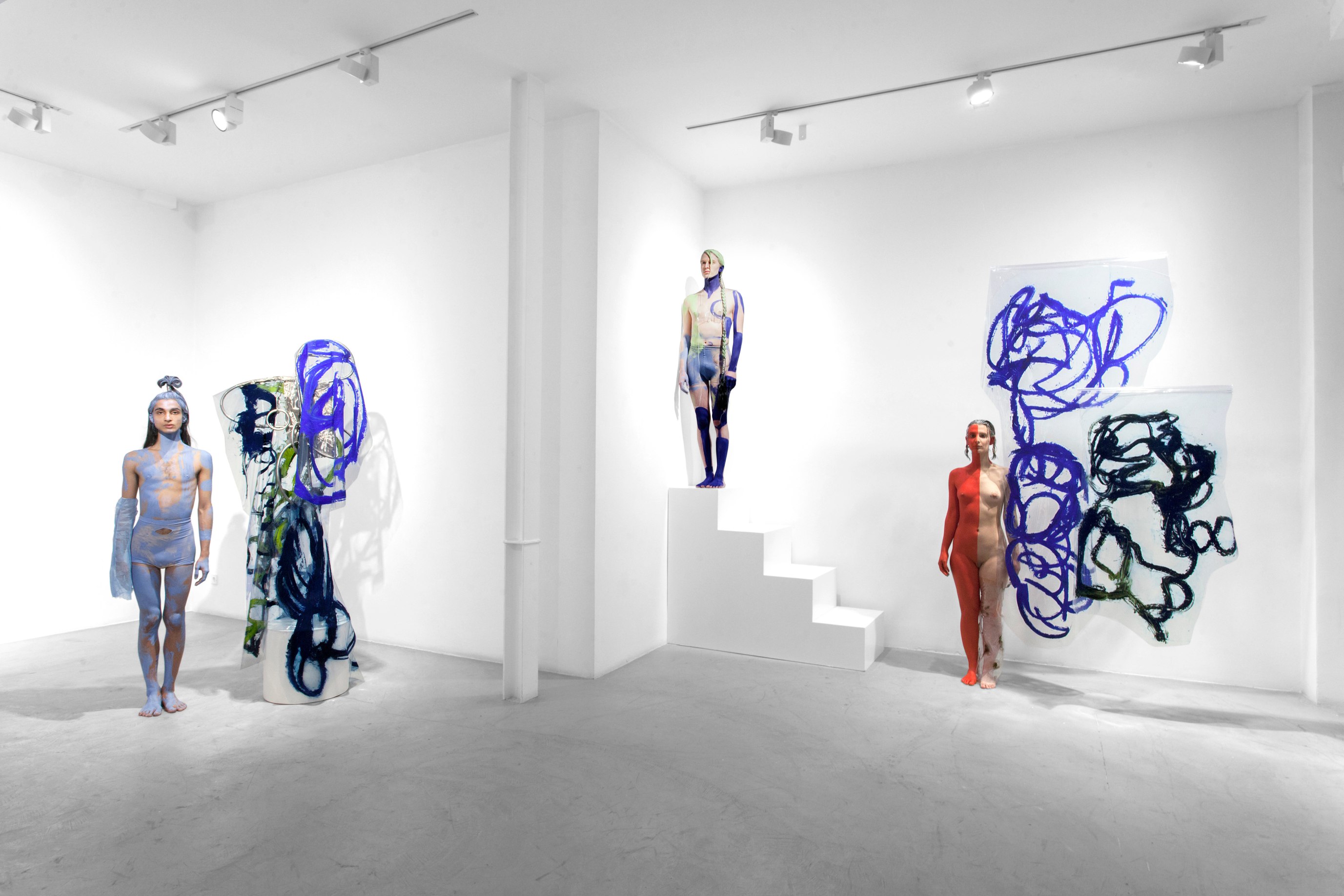 Installation view of Donna Huanca at Traves&iacute;a Cuatro Madrid, 2017.&nbsp;
