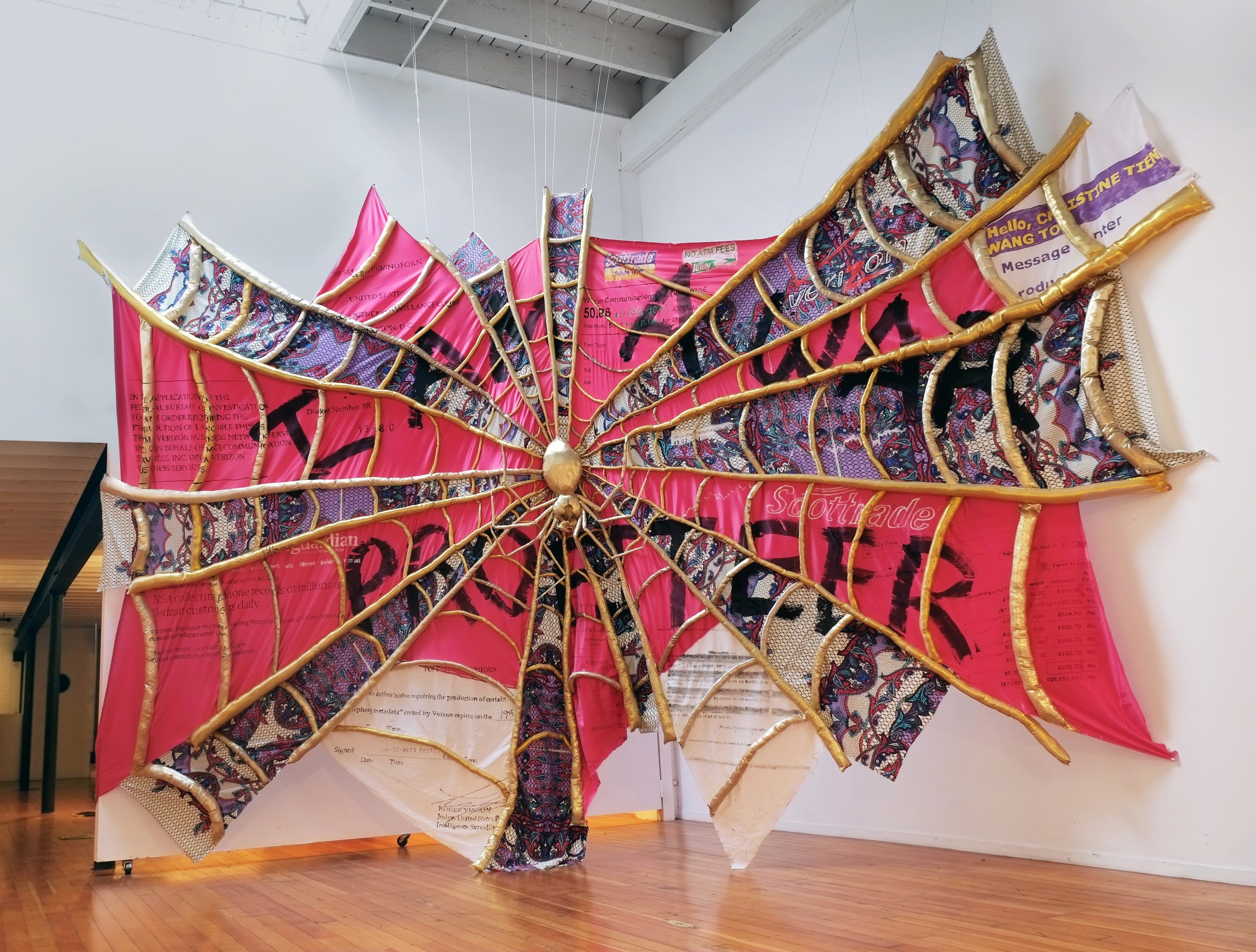 Christine Wang, &quot;Spider Painting&quot;,&nbsp;2015, a centerpiece of Night Gallery&rsquo;s Independent New York 2018 presentation, shown here at Alter Space San Francisco.