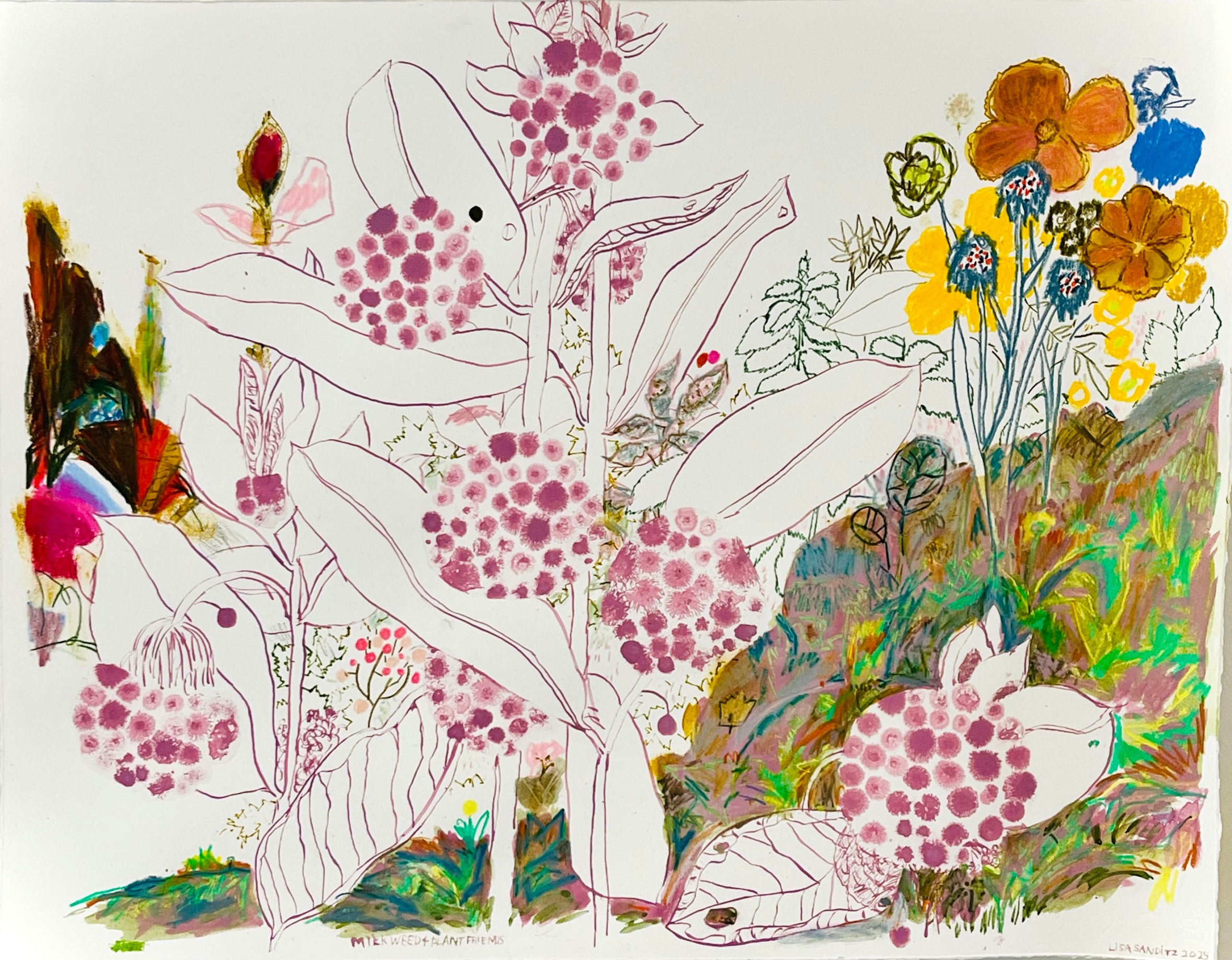 Lisa Sanditz, Milkweed + Plant Friends, 2025, courtesy of&nbsp;Alexandre Gallery
