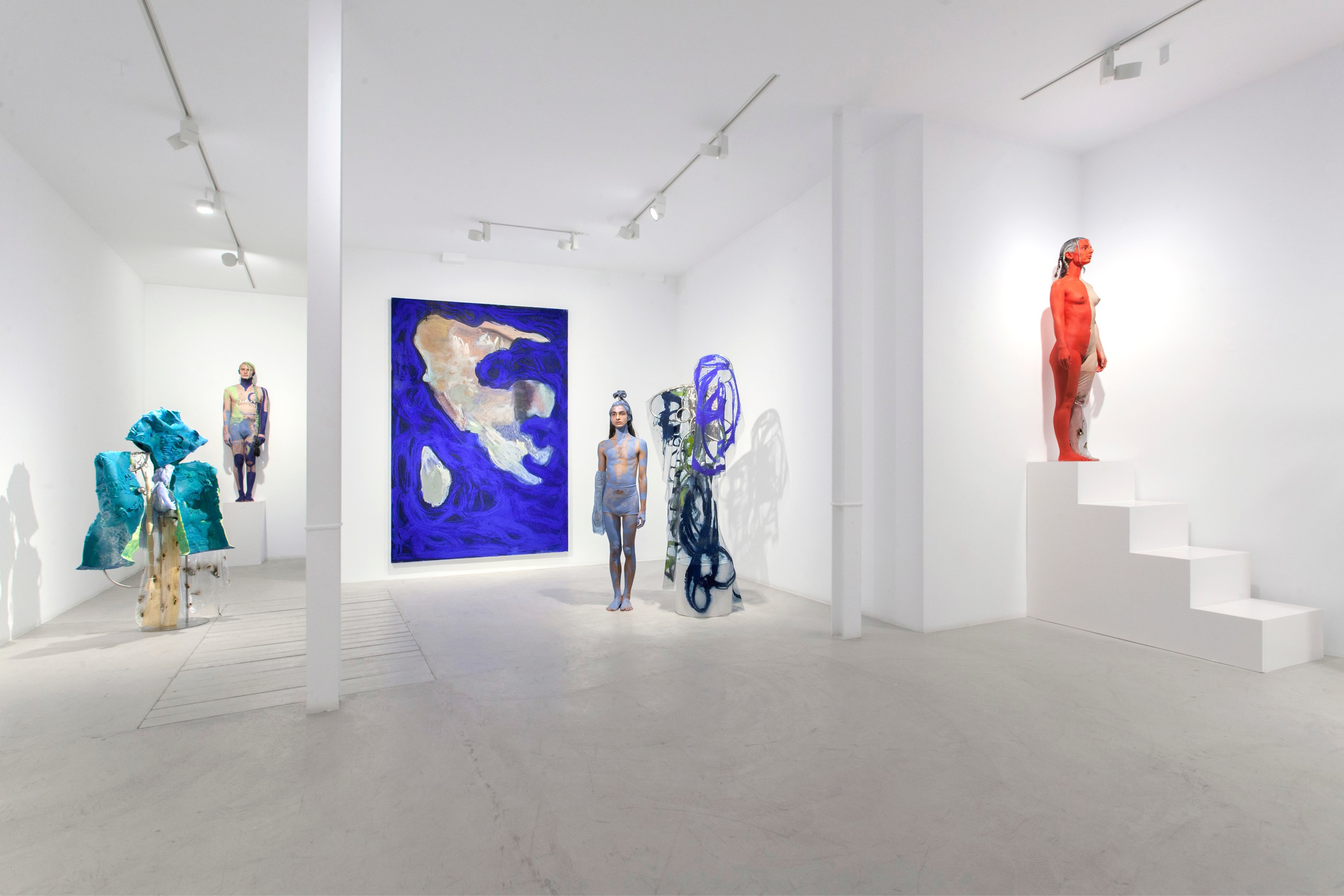 Installation view of Donna Huanca at Traves&iacute;a Cuatro Madrid, 2017.&nbsp;