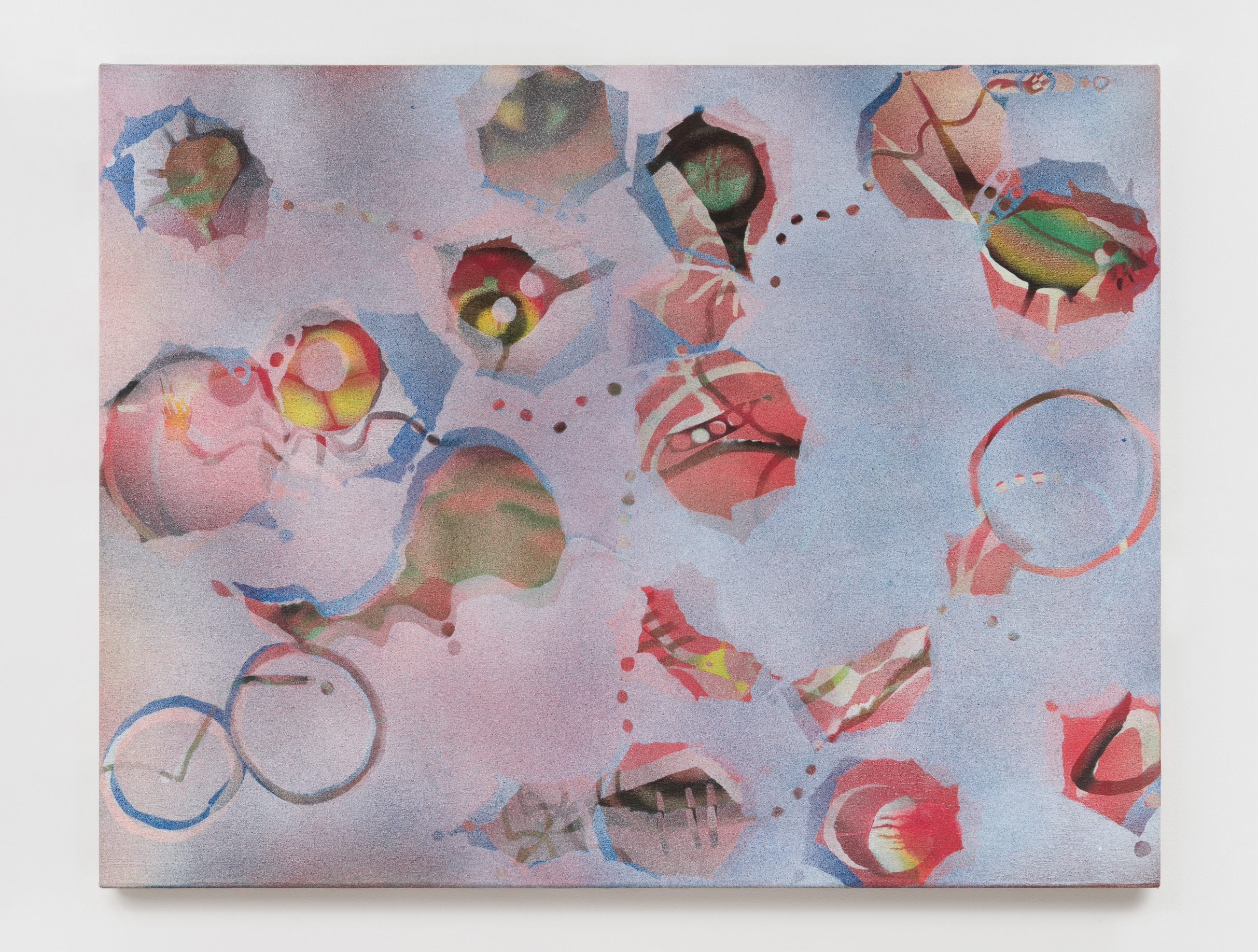 Balraj Khanna, Pond on Hampstead Heath, 1986, acrylic and sand on canvas, 114 x 149 cm. Courtesy of the Estate of Balraj Khanna and Jhaveri Contemporary.