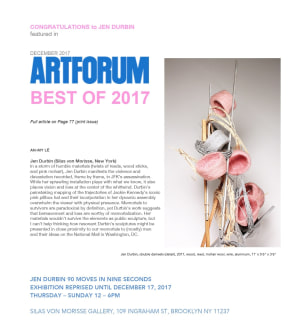 JEN DURBIN in ARTFORUM BEST OF 2017