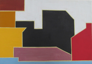 Neighborhood IV, 2014, Egg Tempera on linen, 17x24 inches