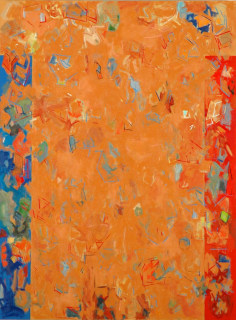 Kes Zapkus, Rehearsal (Piazzolla), 2014, oil, acrylic on cotton, 40 x 30 inches