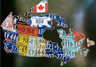 Canadian License Plate Art