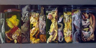 St&eacute;phane Belz&egrave;re Bocaux anatomiques n&deg;28 peinture painting