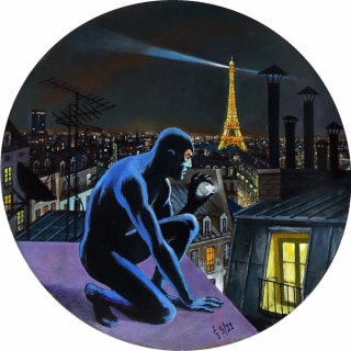 Sergio Ceccotti Diabolik &agrave; Paris 2022 peinture painting