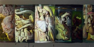 St&eacute;phane Belz&egrave;re Bocaux anatomiques n&deg;30 peinture painting