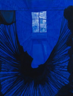 St&eacute;phane Belz&egrave;re Immersion bleue II peinture painting