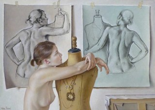Francine Van Hove Pause entre deux poses 2015 peinture painting