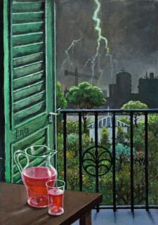 Sergio Ceccotti Lampi d'agosto 2018 painting peinture