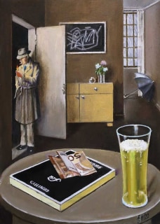 Sergio Ceccotti S&eacute;rie noire peinture painting 2020