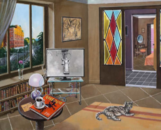 Sergio Ceccotti Un pomeriggio in casa 2015 painting peinture