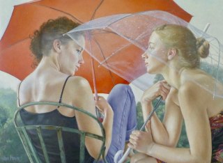 Francine Van Hove Les Deux Parapluies 2018 peinture painting