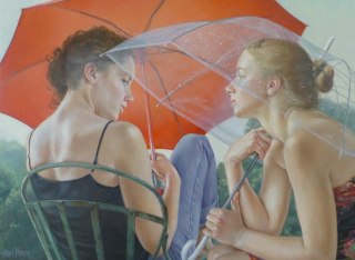 Francine Van Hove Les Deux Parapluies 2018 peinture painting