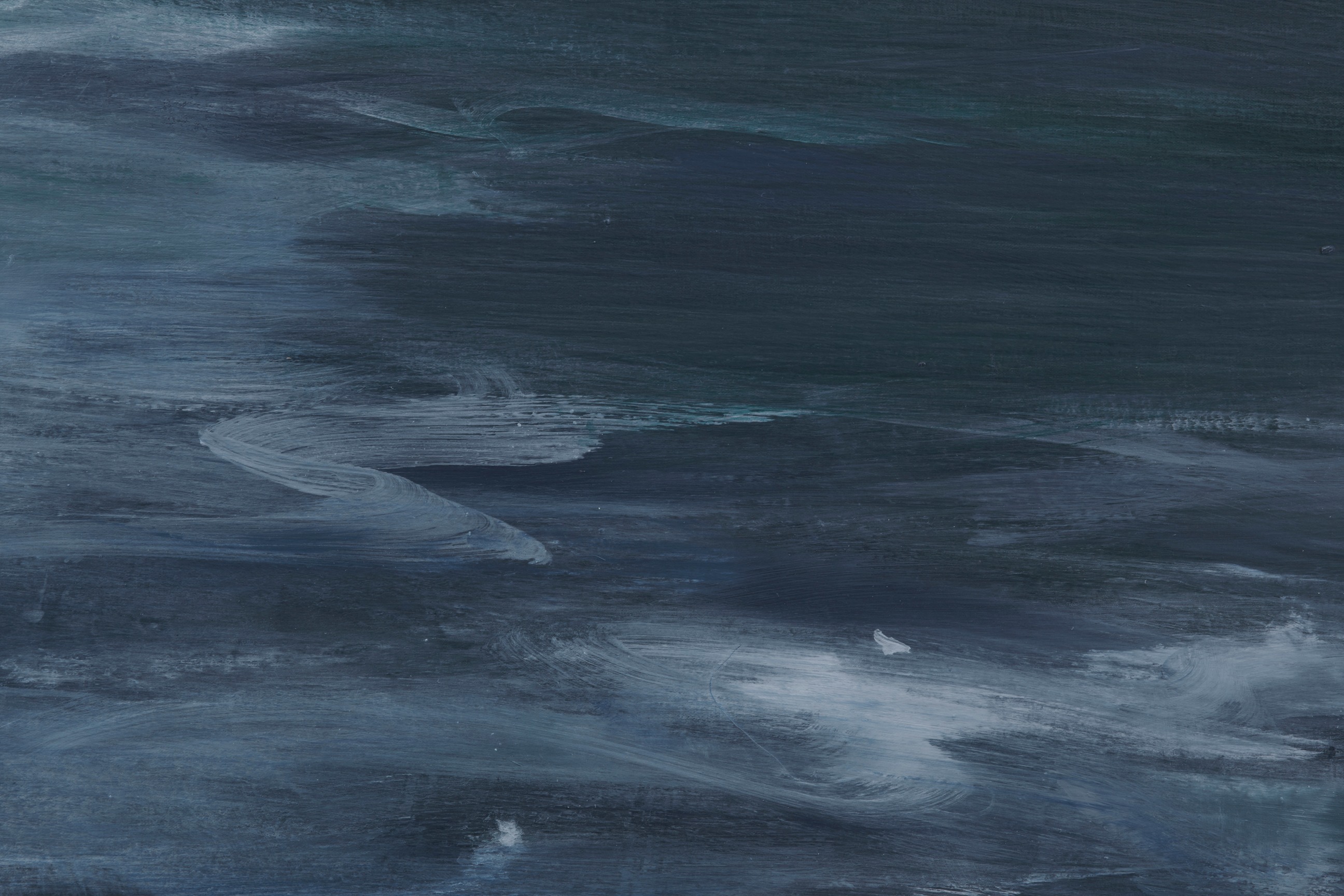 blue painting meant to look like pond water