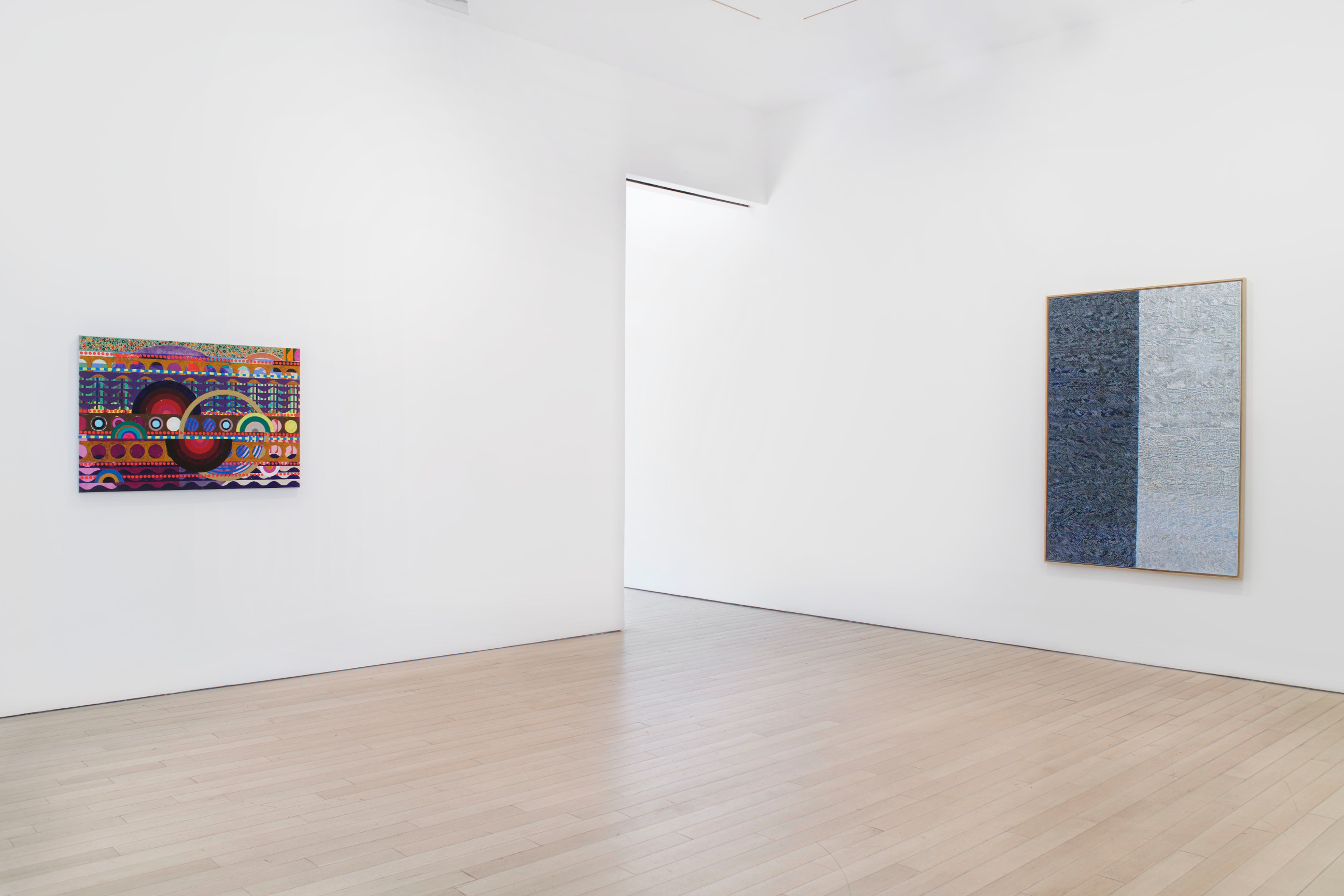 installation view of two artworks