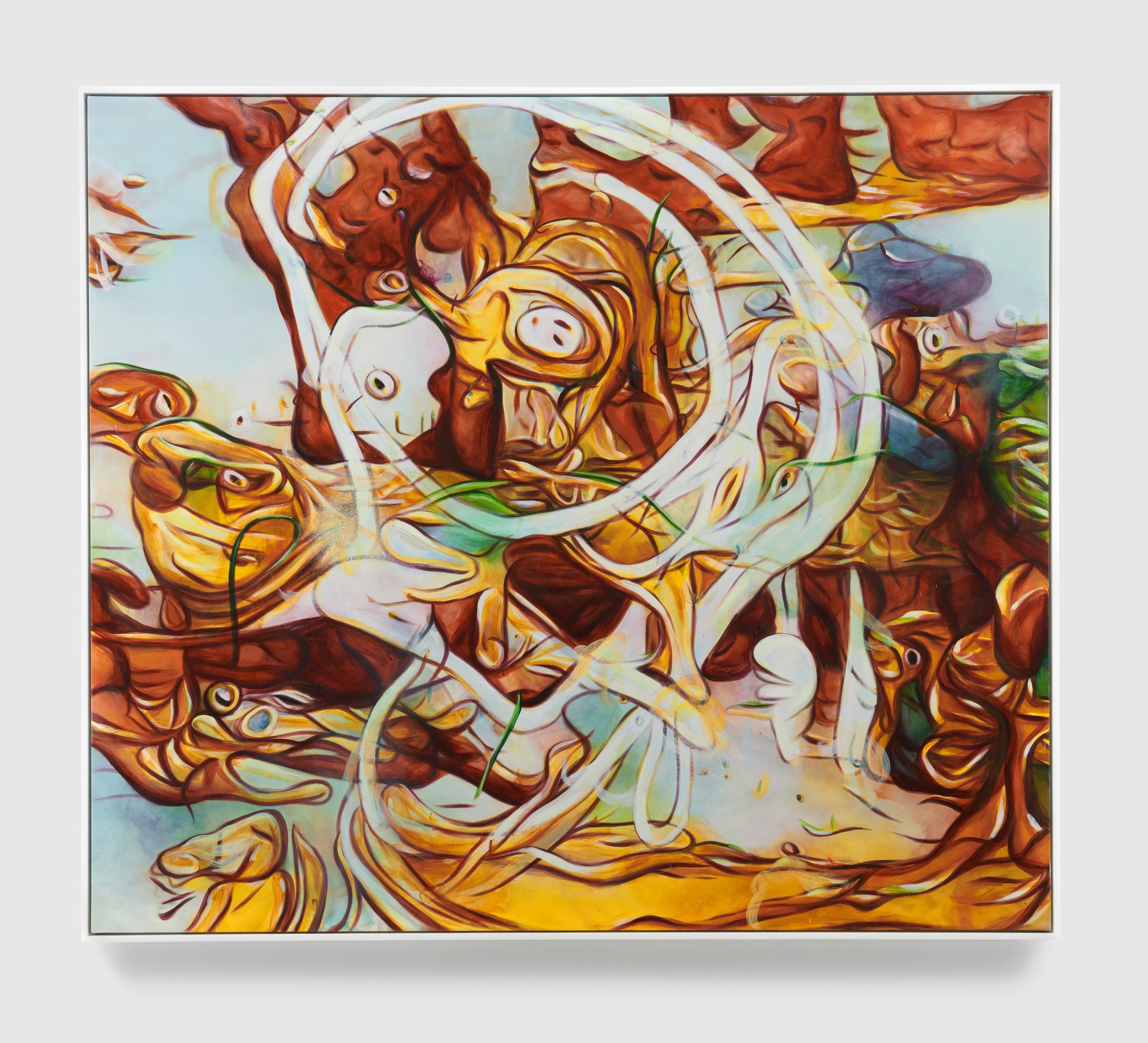 Oil painting created with the use of AI programming by Matthew Ritchie