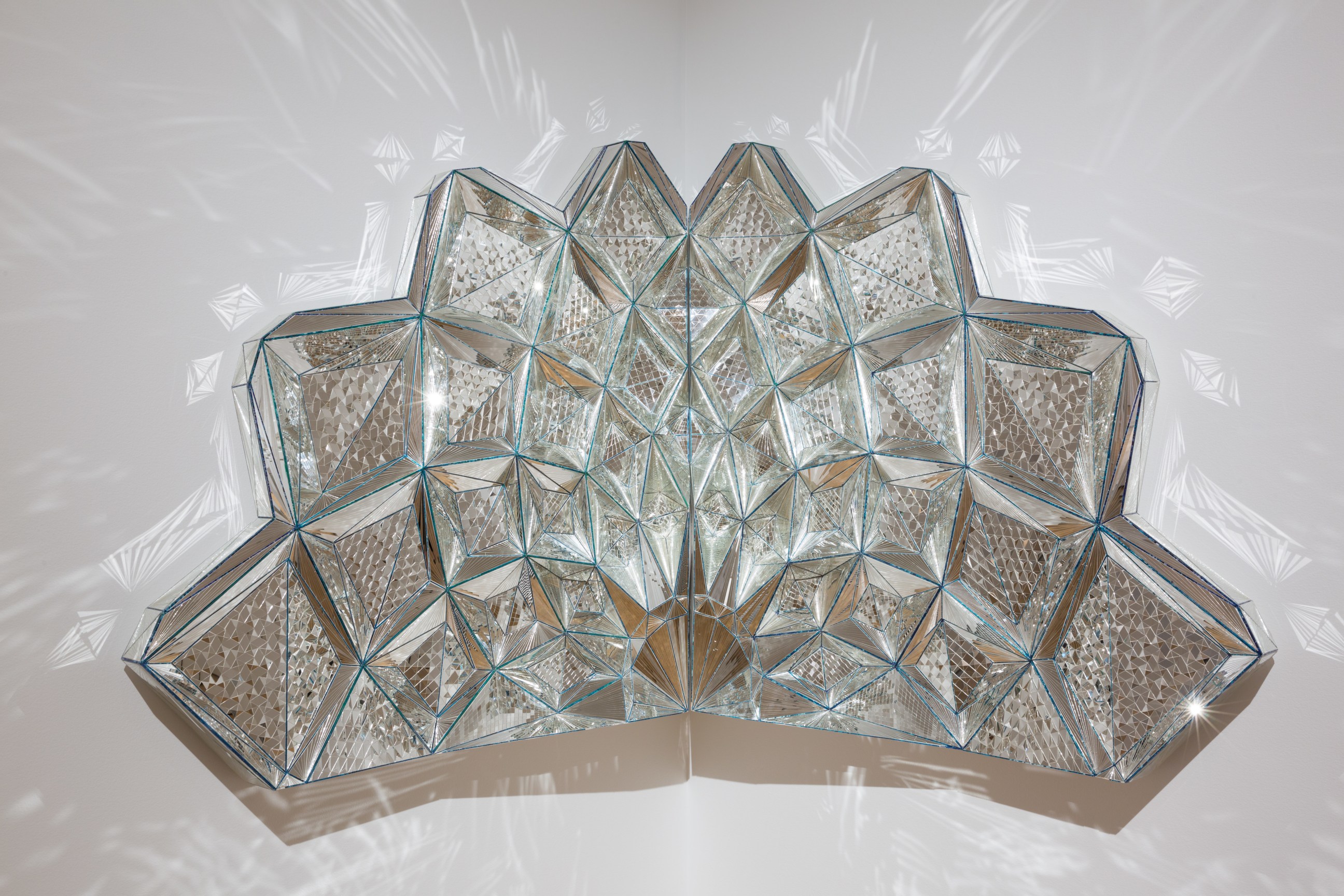 Installation view, Monir Shahroudy Farmanfarmian,&nbsp;Mirror Variations: The Art of Monir Shahroudy Farmanfarmaian,&nbsp;Grand Rapids Art Museum, MI,&nbsp;May 19, 2018 &ndash; October 7, 2018