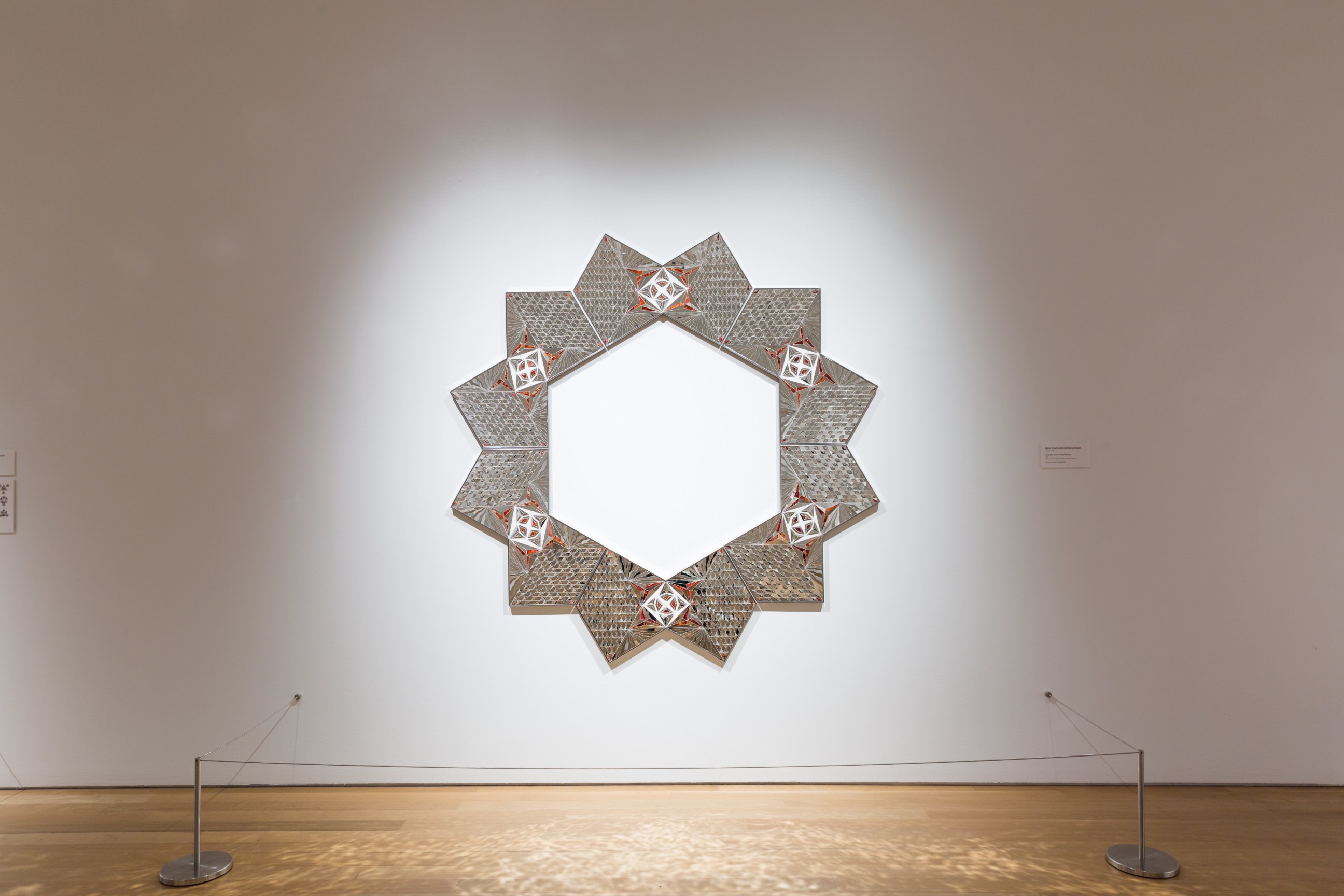 Installation view, Monir Shahroudy Farmanfarmian,&nbsp;Mirror Variations: The Art of Monir Shahroudy Farmanfarmaian,&nbsp;Grand Rapids Art Museum, MI,&nbsp;May 19, 2018 &ndash; October 7, 2018