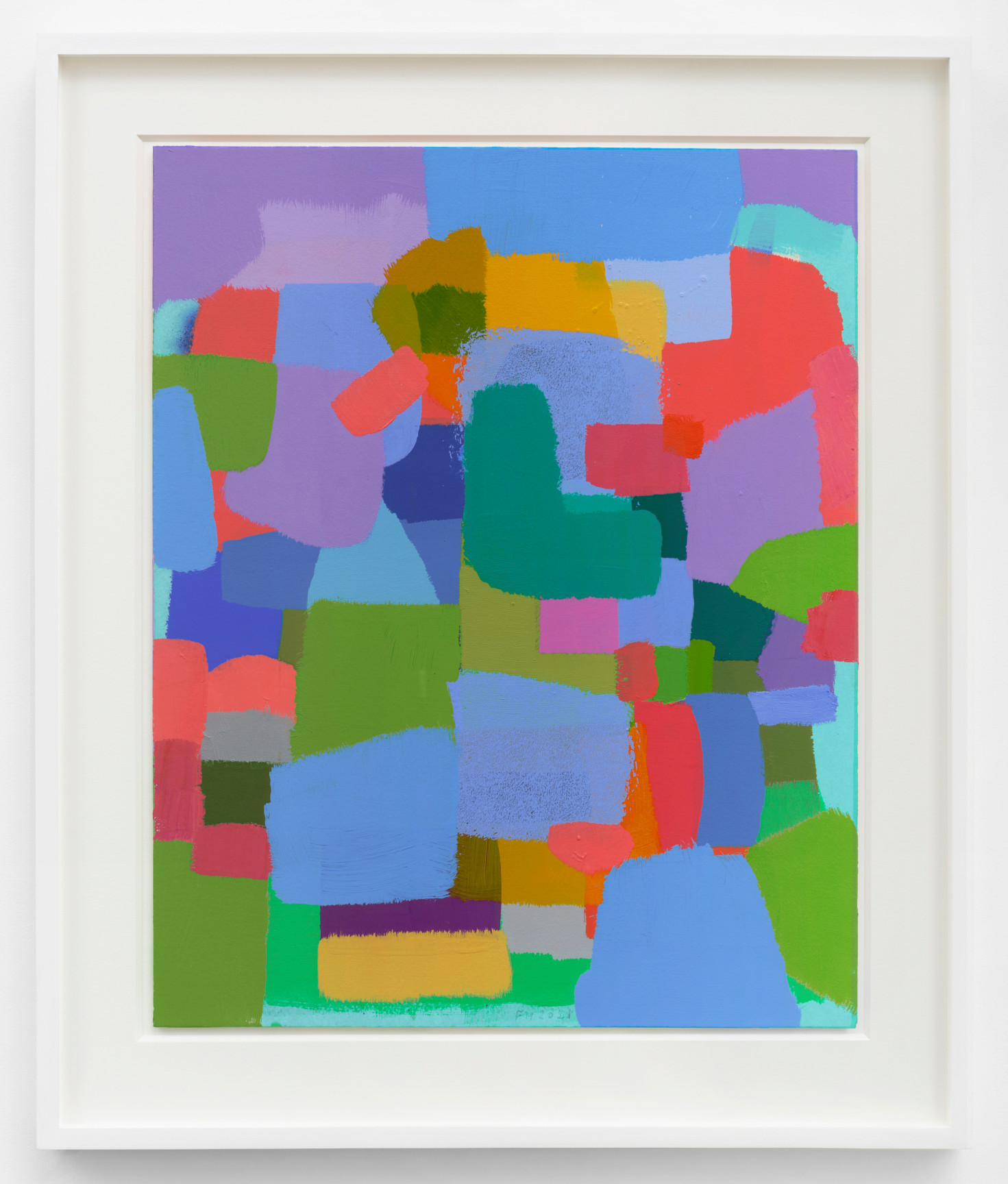 a painting consisting of bright, saturated, splotches of color