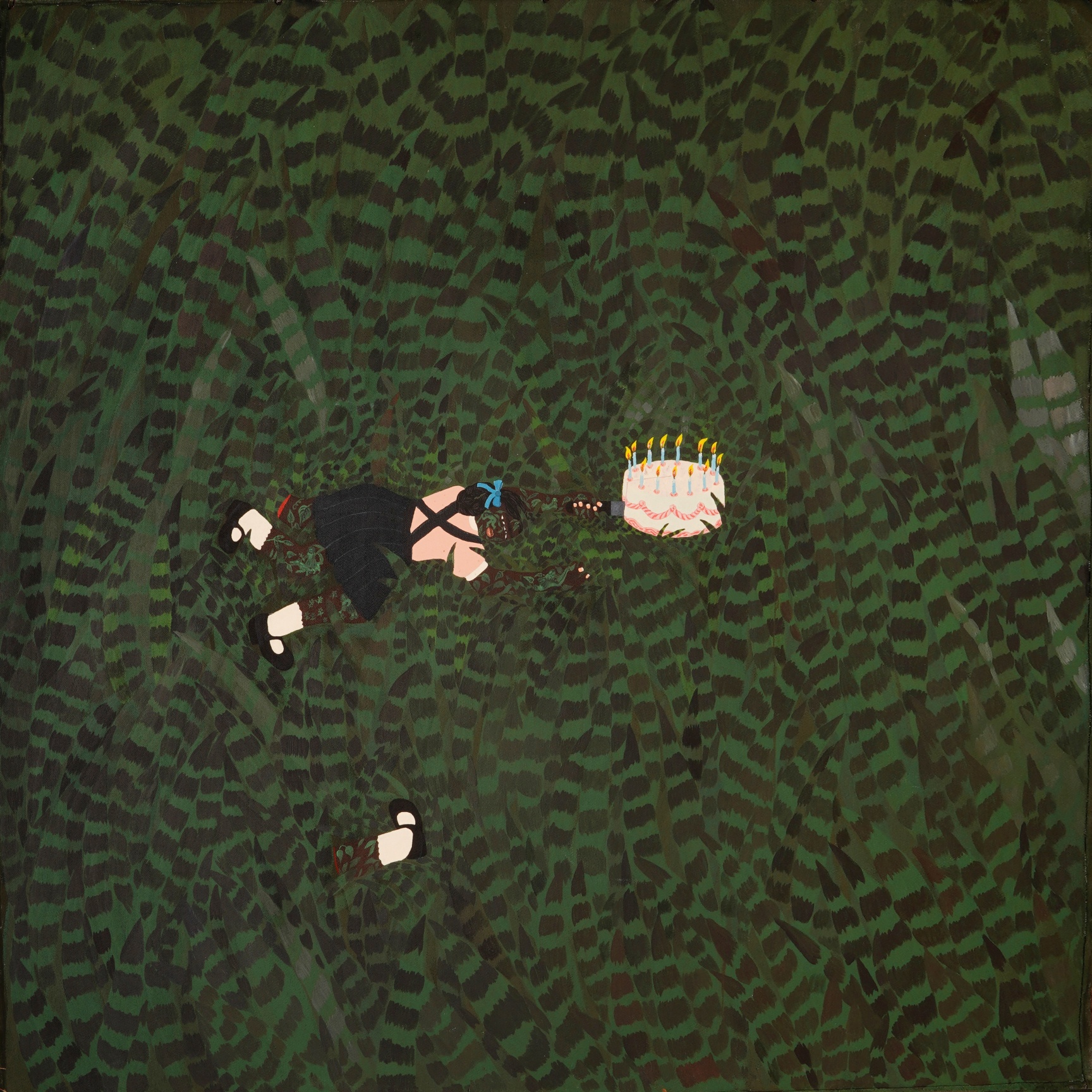 Image of a Kelly Sinnapah Mary painted tapestry.