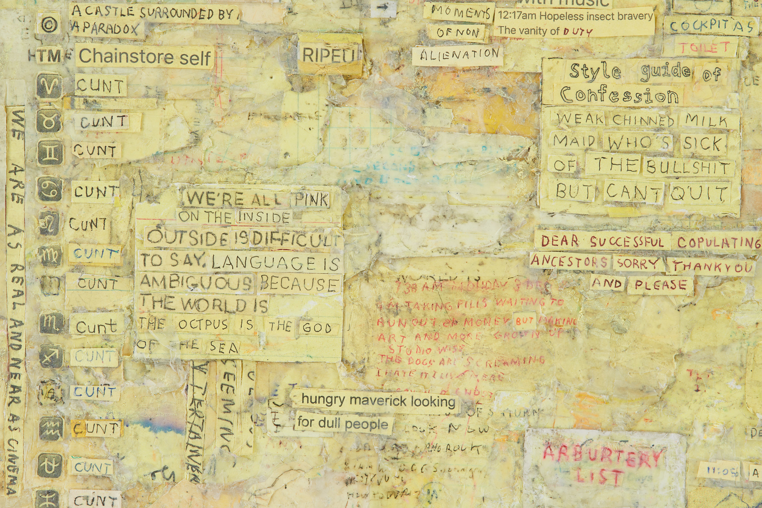 Detail of SIMON EVANS's Relic, 2019