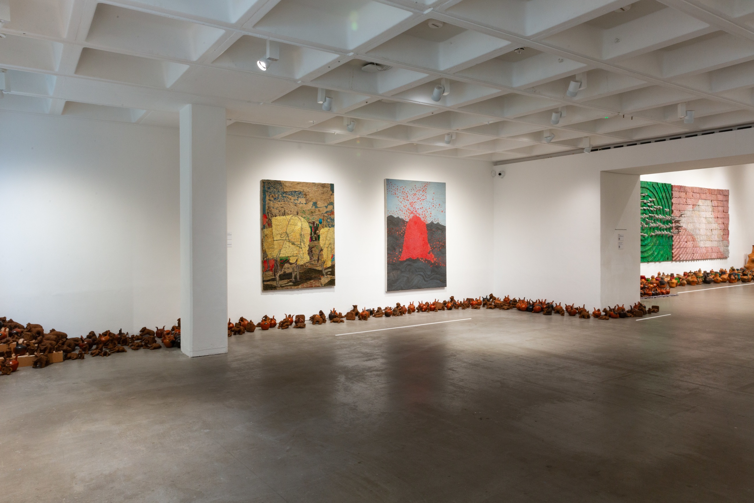 Installation view, Elias Sime, Eregata እርጋታ, Arnolfini, Bristol, United Kingdom, October 21, 2023 - February 18, 2024.