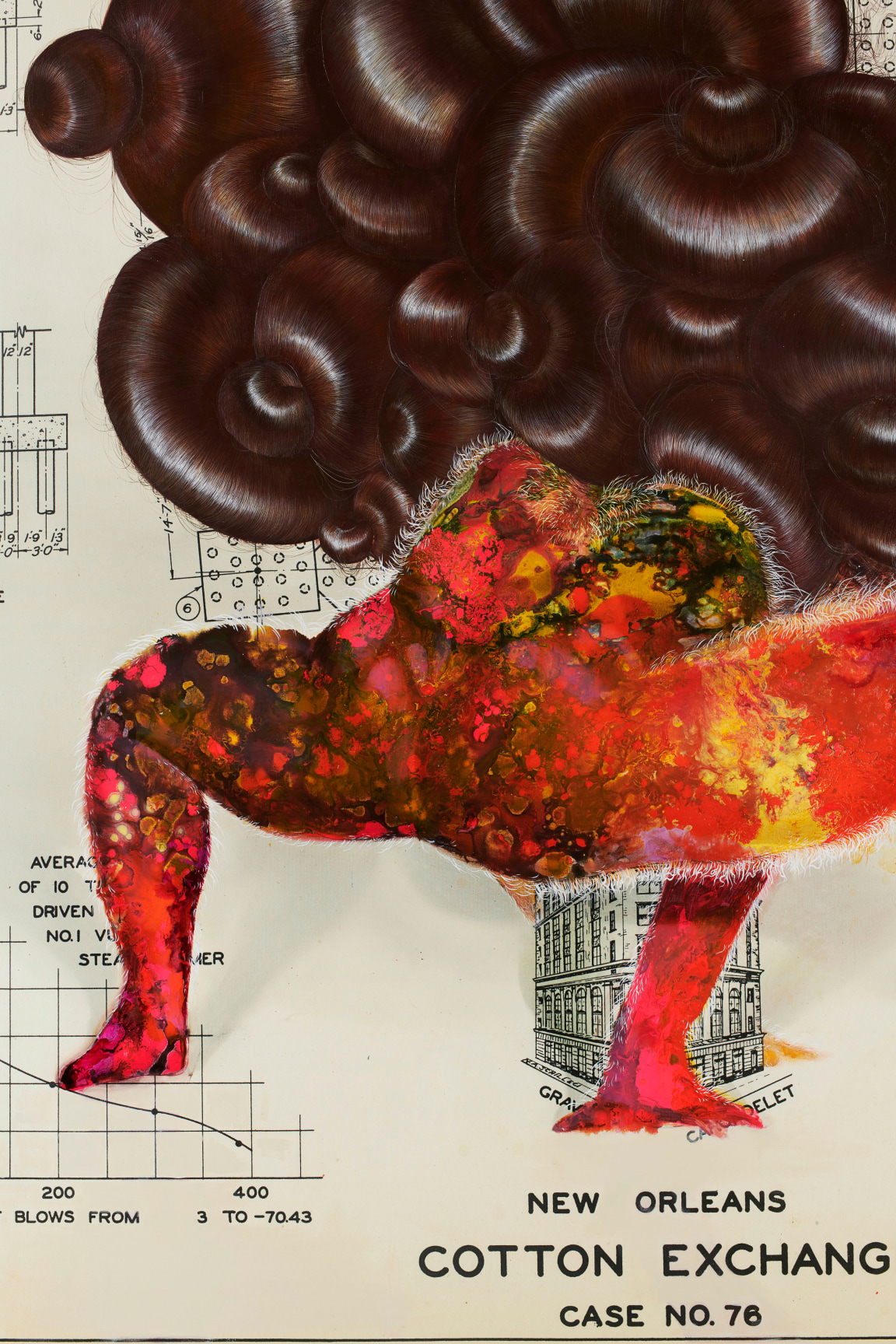 Detail of FIRELEI B&Aacute;EZ's Inverting a Meridian, 2019